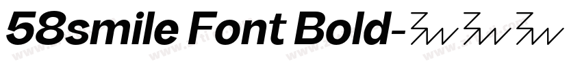 58smile Font Bold字体转换